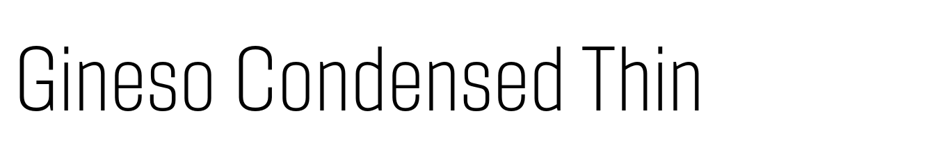 Gineso Condensed Thin